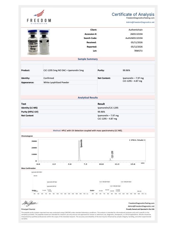 CJC-1295 NO DAC 5mg + Ipamorelin 5mg - Image 2